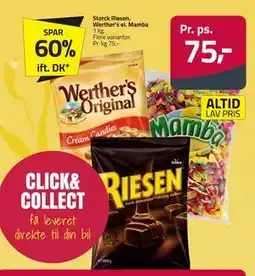 Fleggaard Storck Riesen, Werther’s el. Mamba tilbud