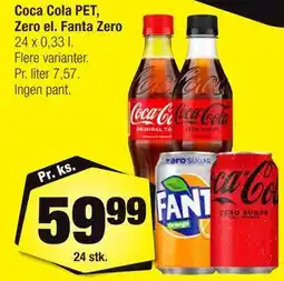 Calle Coca Cola PET, Zero el. Fanta Zero tilbud
