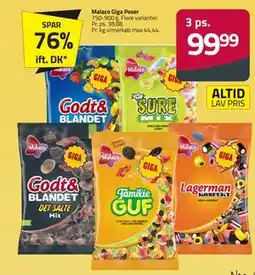 Fleggaard Malaco Giga Poser tilbud