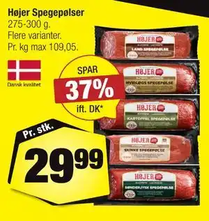 Calle Højer Spegepølser tilbud