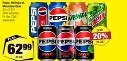 Calle Pepsi, Mirinda el. Mountain Dew tilbud