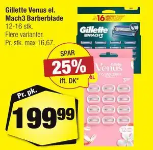 Calle Gillette Venus el. Mach3 Barberblade tilbud