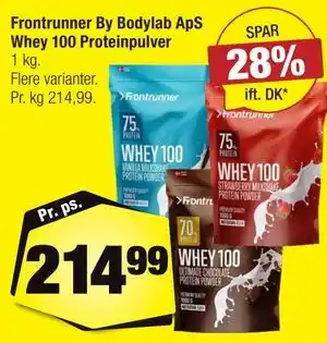 Calle Frontrunner By Bodylab ApS Whey 100 Proteinpulver tilbud