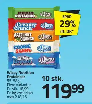 Fleggaard Wispy Nutrition Proteinbar tilbud