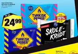 Calle Fazer Tyrkisk Peber, Hot & Sour el. Skolekridt tilbud