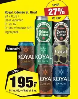 Calle Royal, Odense el. Giraf tilbud