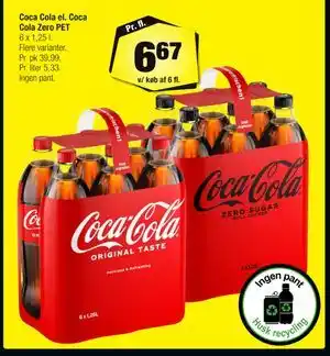 Calle Coca Cola el. Coca Cola Zero PET tilbud
