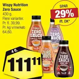 Calle Wispy Nutrition Zero Sauce tilbud