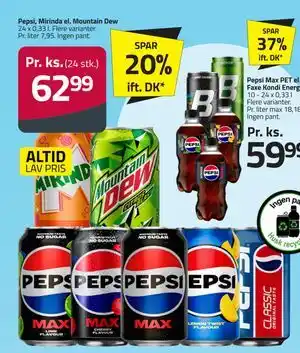 Fleggaard Pepsi, Mirinda el. Mountain Dew tilbud