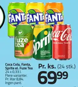 Fleggaard Coca Cola, Fanta, Sprite el. Fuze Tea tilbud