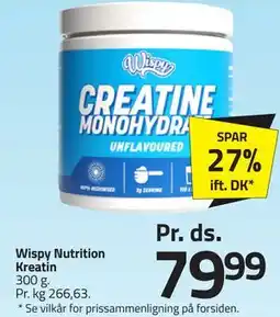 Fleggaard Wispy Nutrition Kreatin tilbud