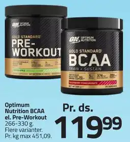 Fleggaard Optimum Nutrition BCAA el. Pre-Workout tilbud