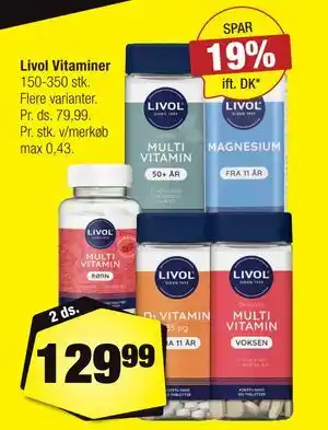 Calle Livol Vitaminer tilbud