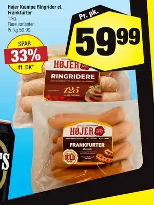 Calle Højer Kæmpe Ringrider el. Frankfurter tilbud