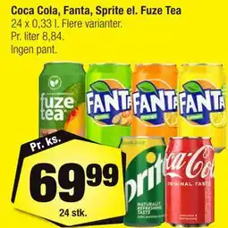 Calle Coca Cola, Fanta, Sprite el. Fuze Tea tilbud
