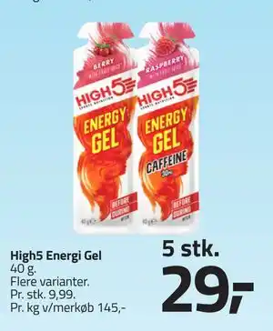 Fleggaard High5 Energi Gel tilbud