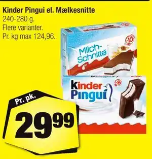 Calle Kinder Pingui el. Mælkesnitte tilbud