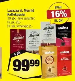 Calle Lavazza el. Merrild Kaffekapsler tilbud