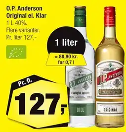 Calle O.P. Anderson Original el. Klar tilbud