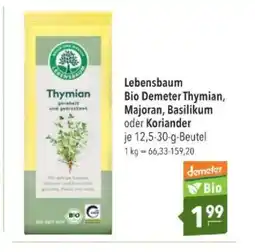 Citti Lebensbaum Bio Demeter Thymian, Majoran, Basilikum oder Koriander tilbud
