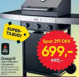 BigDollar Gasgrill med 3 brændere tilbud