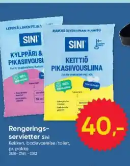 BigDollar Rengørings- servietter Sini tilbud