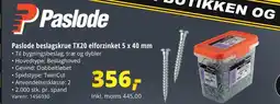 10-4 Byggecenter Paslode beslagskrue TX20 elforzinket tilbud