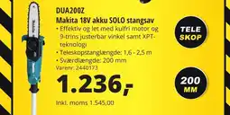 10-4 Byggecenter DUA200Z Makita 18V akku SOLO stangsav tilbud