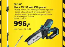 10-4 Byggecenter Duc150z makita 18v lxt akku solo grensav tilbud