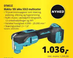 10-4 Byggecenter DTM53Z Makita 18V akku SOLO multicutter tilbud