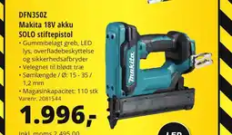 10-4 Byggecenter DFN350Z Makita 18V akku SOLO stiftepistol tilbud