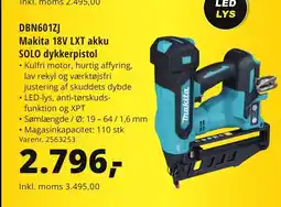 10-4 Byggecenter DBN601ZJ Makita 18V LXT akku SOLO dykkerpistol tilbud