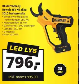 10-4 Byggecenter DCMPP568N-XJ Dewalt 18V XR akku SOLO beskæresaks tilbud