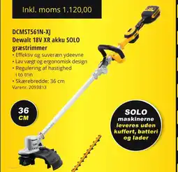 10-4 Byggecenter DCMST561N-XJ Dewalt 18V XR akku SOLO græstrimmer tilbud
