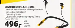 10-4 Byggecenter Dewalt Jobsite Pro høretelefon tilbud