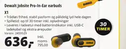 10-4 Byggecenter Dewalt jobsite pro-in-ear earbuds x1 tilbud