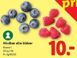Lidl Hindbær eller blåbær tilbud