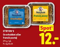 Lidl STRYHN'S Grovhakket eller fransk postej tilbud