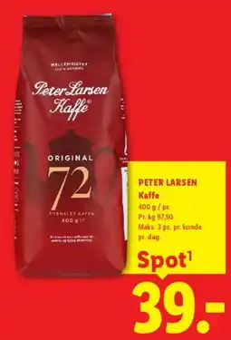 Lidl Peter Larsen Kaffe tilbud