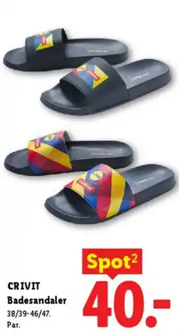 Lidl CRIVIT Badesandaler tilbud