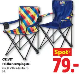 Lidl CRIVIT Foldbar campingstol tilbud