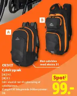 Lidl CRIVIT Cykelrygsæk tilbud