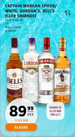Scandinavian Park Captain morgan spiced/ white, gordon's, bell's eller smirnoff tilbud