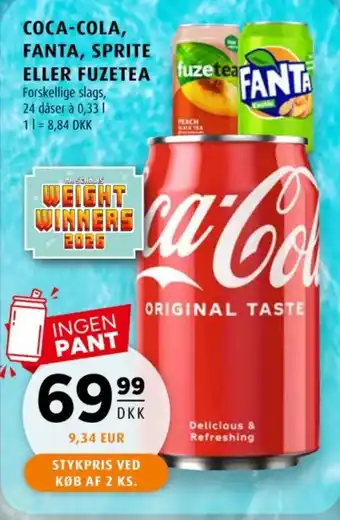 Coca-cola, fanta, sprite eller fuzetea