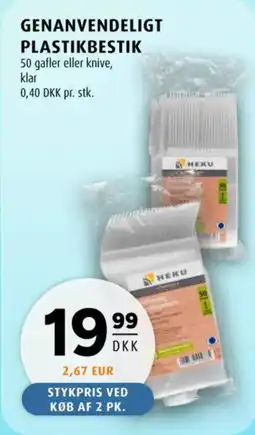 Scandinavian Park Genanvendeligt plastikbestik tilbud