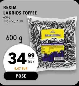 Scandinavian Park Rexim lakrids toffee tilbud