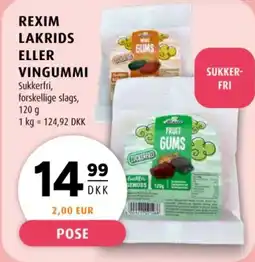 Scandinavian Park Rexim lakrids eller vingummi tilbud
