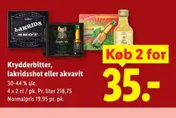 Lidl Krydderbitter, lakridsshot eller akvavit tilbud