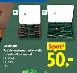 Lidl PARKSIDE Præcisionsskruetrækker- eller finmekanikertangsæt tilbud