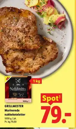 Lidl GRILLMESTER Marinerede nakkekoteletter tilbud